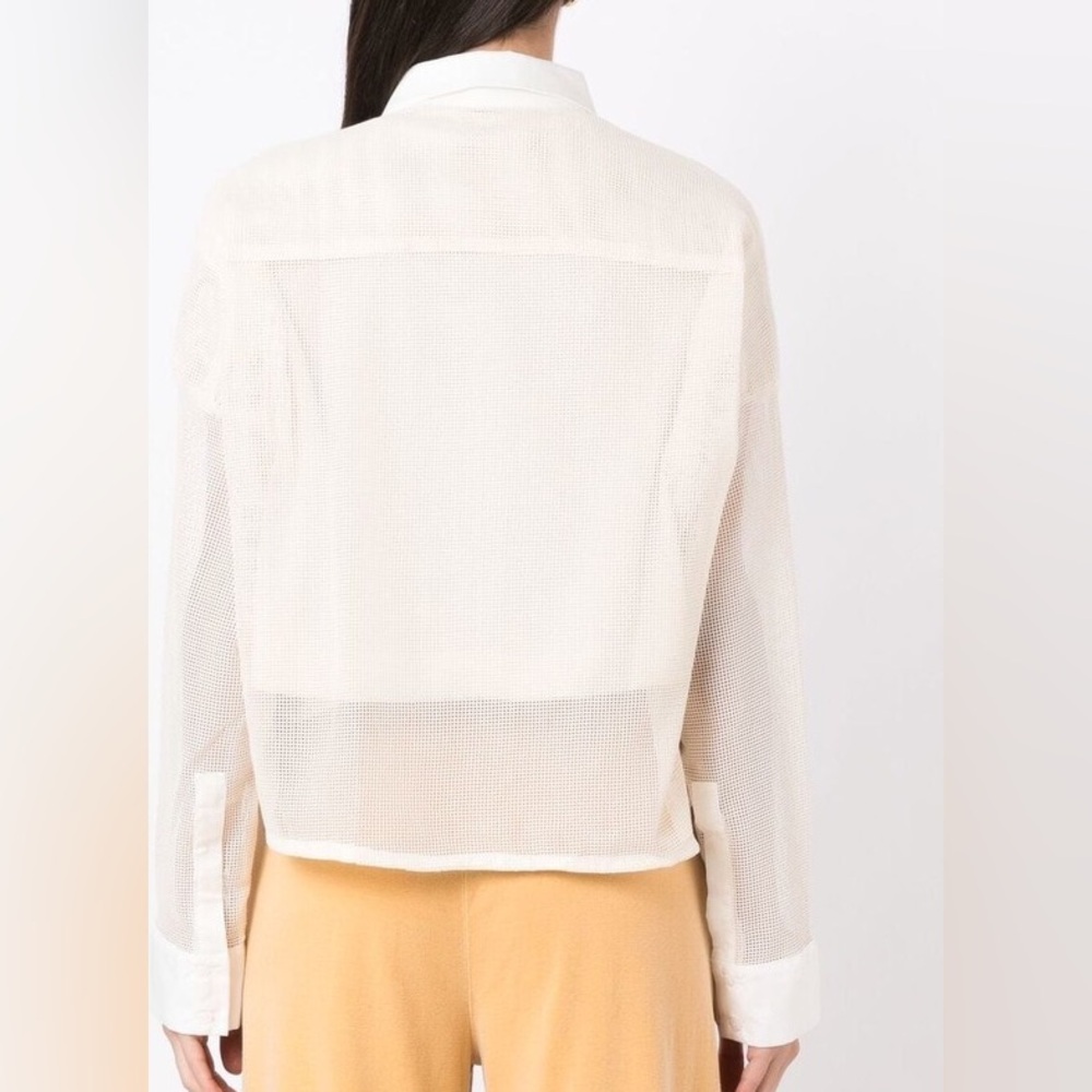 Osklen Buttoned Net Shirt | Sheer | Beach Club | Vacation - Picture 8 of 9